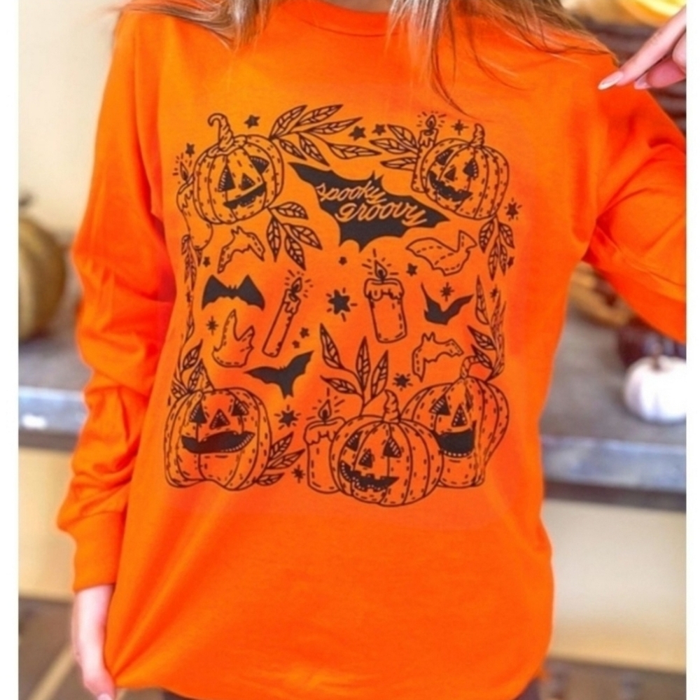NEW Halloween Spooky Long Sleeve Tee